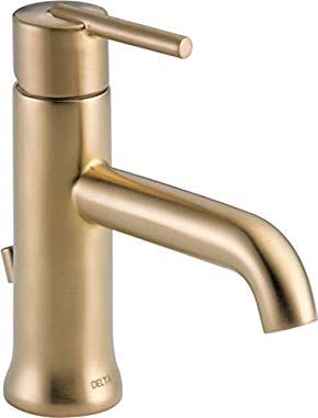 Delta Trinsic Single-Handle Bathroom Faucet with Metal Drain Assembly, Champagne Bronze 559LF-CZMPU