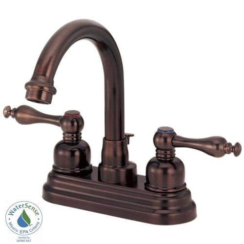 Danze D301255RB Sheridan Two Handle Centerset High-Rise Spout Lavatory Faucet, Oil Rubbed Bronze