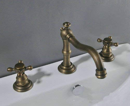 Antique Brass 3 Holes Bath Basin or Bathtub Faucet Mixer Tap Ys-8677