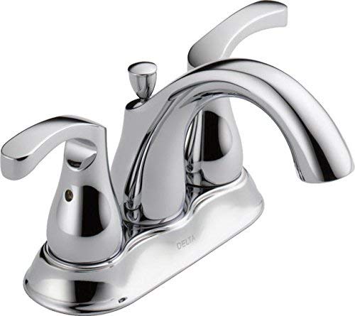 Delta Faucet 25702LF Denim, Two Handle Centerset Bathroom Faucet, Chrome