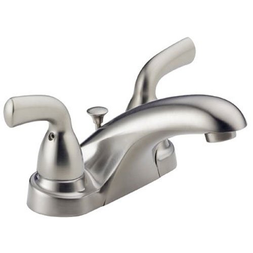 Delta Foundations B2510LF-SS Two Handle Centerset Lavatory Faucet, Stainless