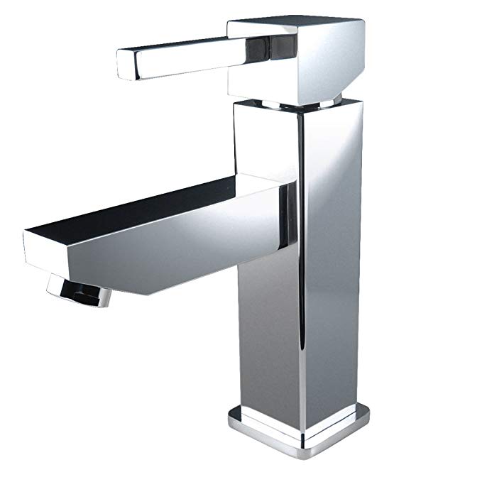 Fresca Bath FFT1030CH Bevera Single Hole Mount Bathroom Vanity Faucet, Chrome