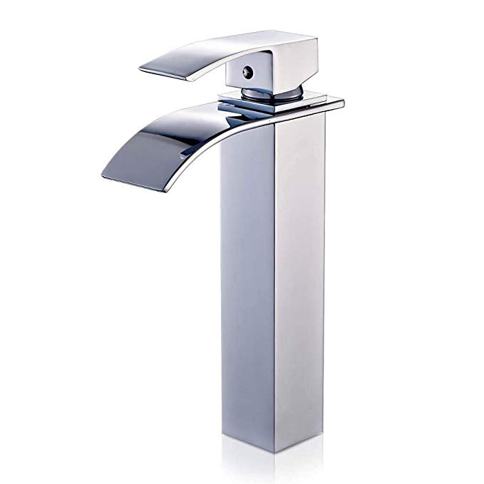 Inchant Tall Body Centerset Waterfall Bathroom Sink Faucet Single Handle Chrome Finish Widespread Lavatory Sink vessel vanity water tap Faucets Basin Mixer Taps