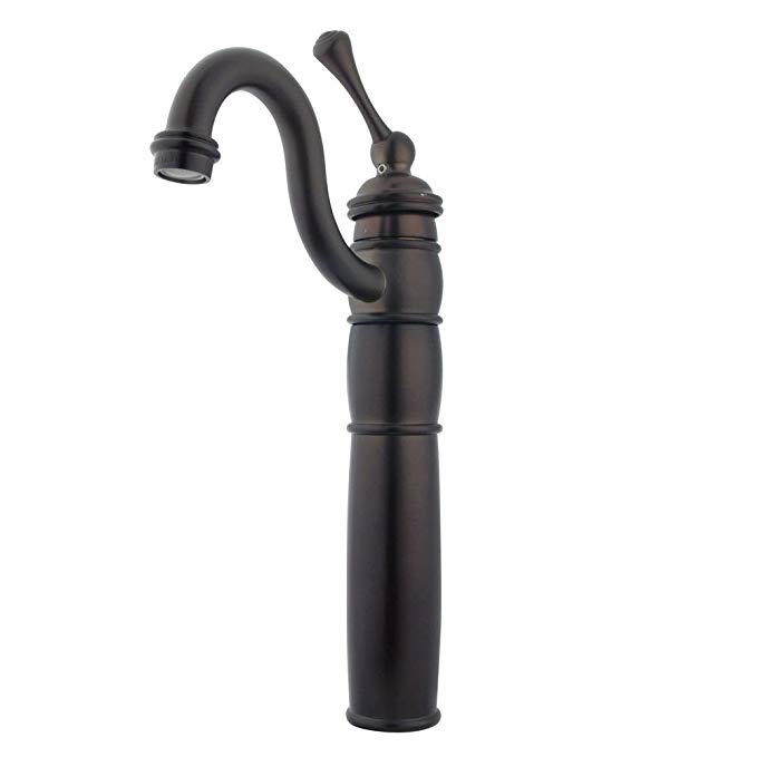 Elements of Design Baltimore EB1425BL Single Handle Vessel Sink Faucet with Optional Cover Plate, Oil Rubbed Bronze