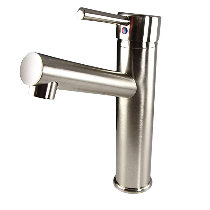 Fresca Bath FFT1046BN Savio Single Hole Mount Bathroom Vanity Faucet, Brushed Nickel