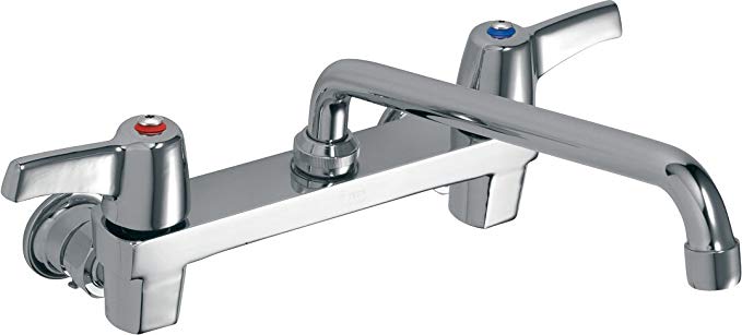 Delta Faucet 28C4433 28T, Two Handle 8-Inch Wall-Mount Service Sink Faucet, Chrome