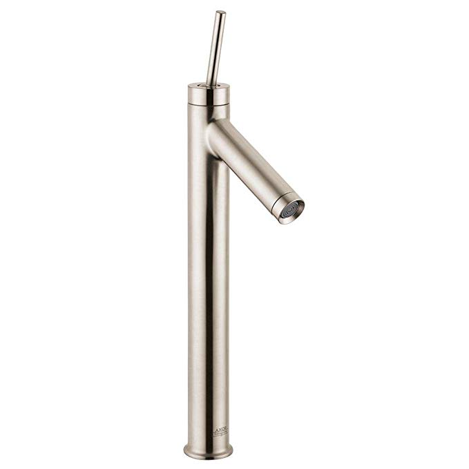 Hansgrohe 10129821 Axor Starck Single Hole Faucet Tall Without Pop-Up, Brushed Nickel