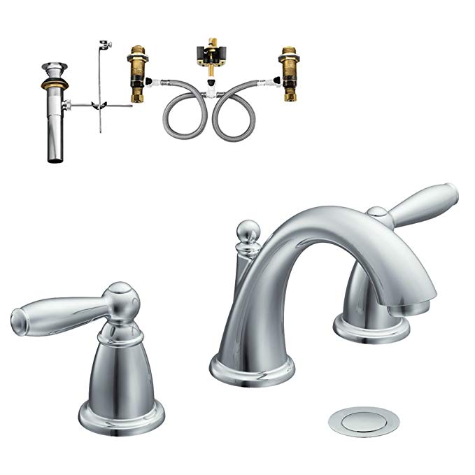 Moen KLBR-D-T6620CR Brantford Two-Handle High-Arc Lavatory Faucet, Chrome