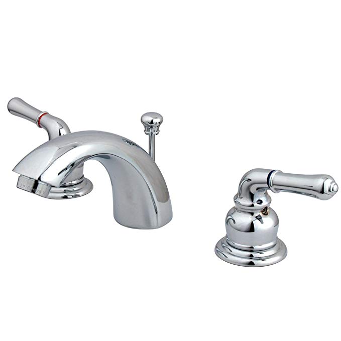 Elements of Design Victorian EB951 Mini Widespread Lavatory Faucet with Retail Pop-Up, 4-Inch to 8-Inch, Polished Chrome