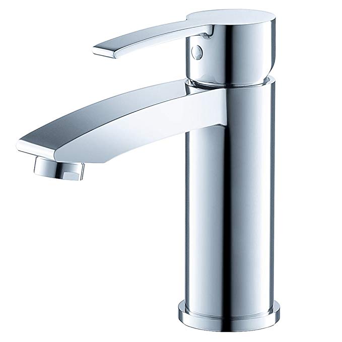 Fresca Bath FFT3111CH Livenza Single Hole Mount Bathroom Vanity Faucet, Chrome