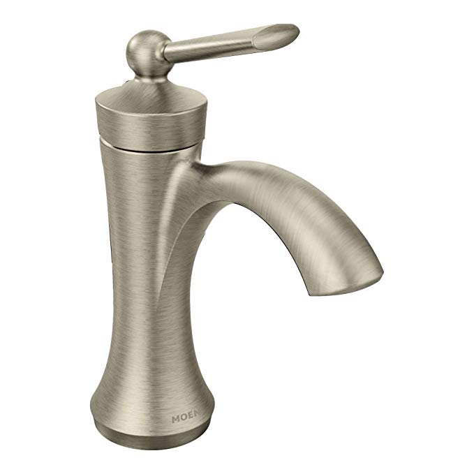 Moen 4500BN Wynford One-Handle High-Arc Bathroom Faucet with Drain Assembly, Brushed Nickel