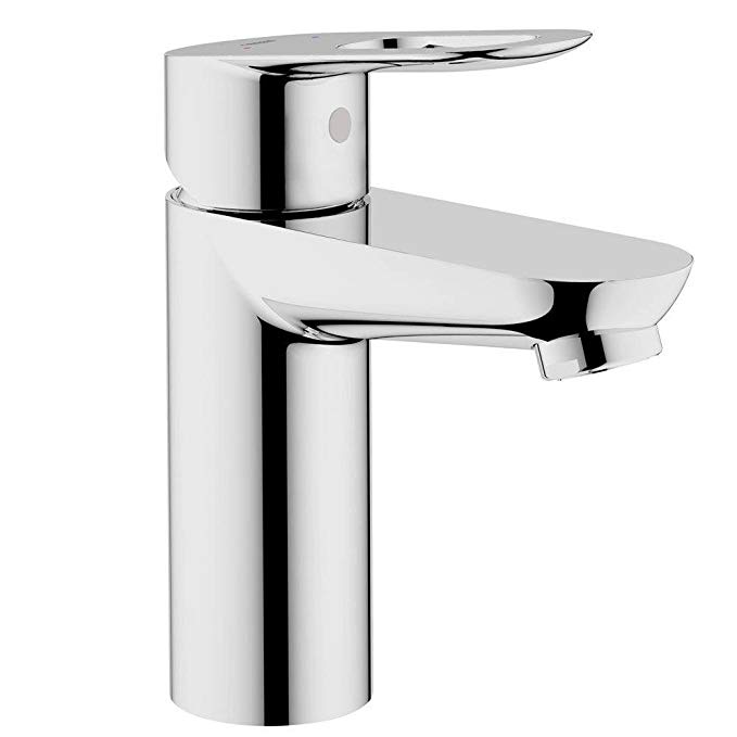 Grohe 23085000 BauLoop Single Hole 1-Handle Low Arc Bathroom Faucet in Starlight Chrome