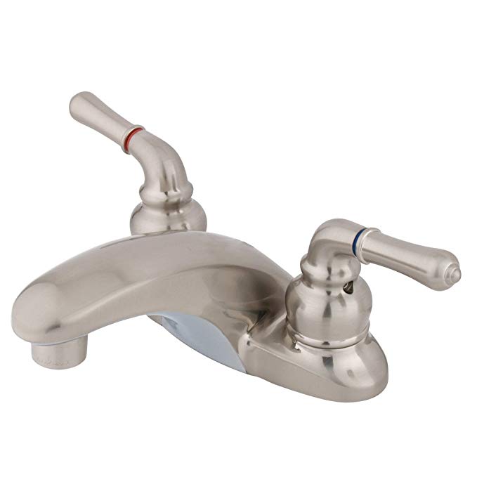 Kingston Brass KB628LP Magellan Center Set Lavatory Faucet without Pop-Up, 4