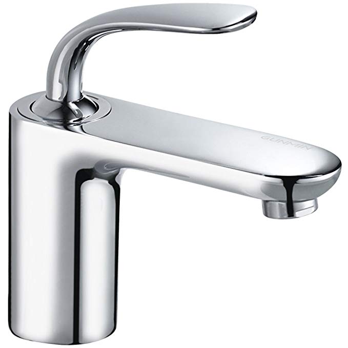 GUNMIN Brass Single Handle Basin Mixer Faucet for Bathroom Sink, Chrome Finish (G-1022141)