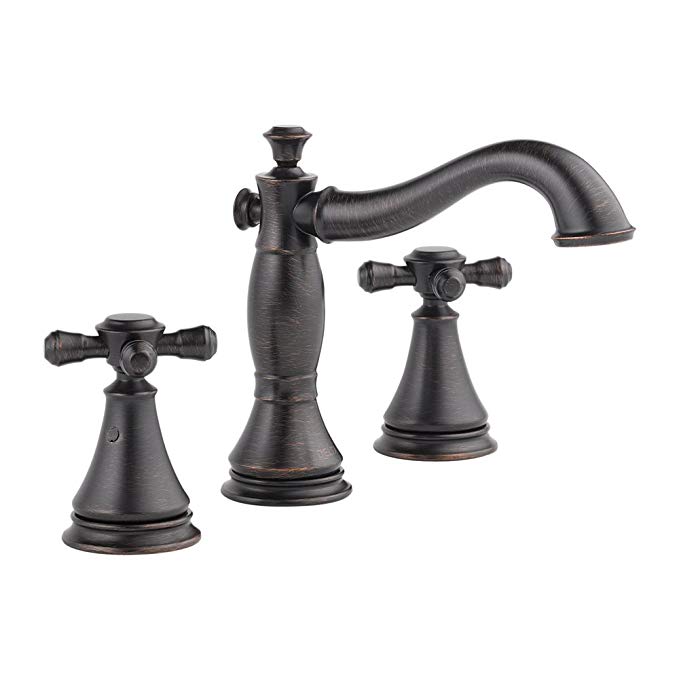 Delta KLDCA-WS-3597H295-RB Cassidy Lavatory Faucet Kit with Metal Cross Handles, Venetian Bronze Venetian Bronze