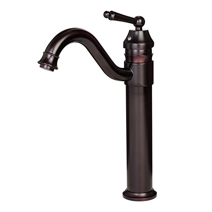 GotHobby Tall Oil Rubbed Bronze Bathroom Vessel Sink Faucet Swivel Spout Lavatory