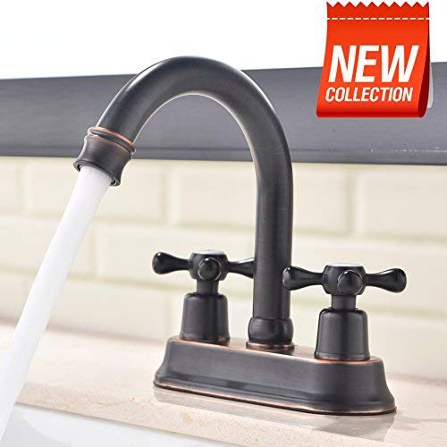 VAPSINT High Standard Stainless Steel Centerset Lavatory Vanity Basin Oil Rubbed Bronze Bathroom Faucet