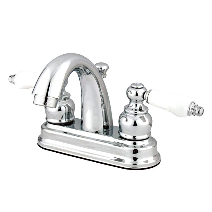 Kingston Brass KB5611PL+ Restoration 4-Inch Centerset Lavatory Faucet, Polished Chrome