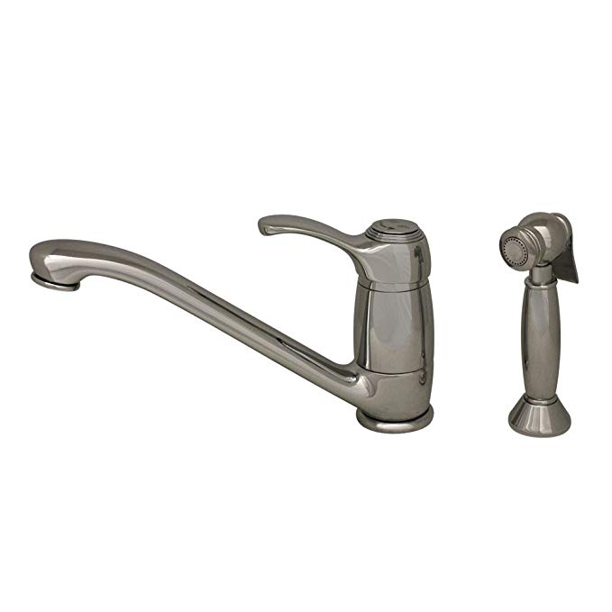 Whitehaus WH23574-POCH Metrohaus 9-Inch Single Lever Faucet with Matching Side Spray, Polished Chrome