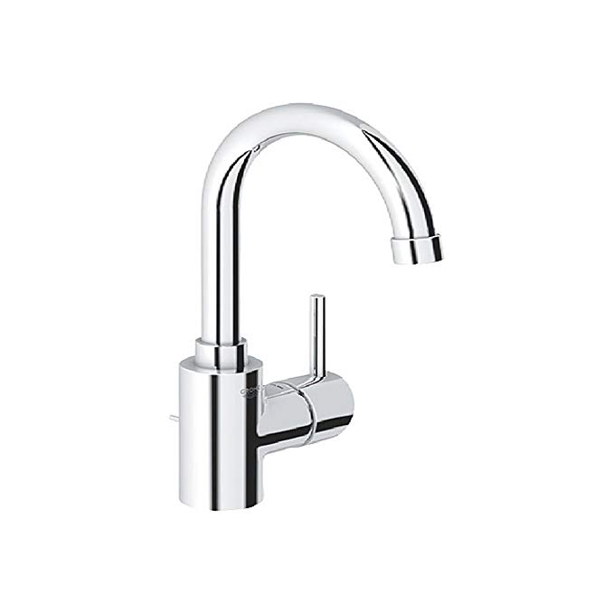 Grohe 117093 Centerset High Arc Lavatory Faucet, Starlight Chrome