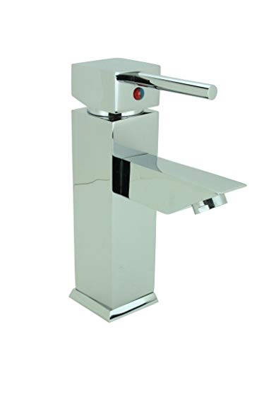 Bathroom Faucet Chrome Plated Square Single Hole 1 Handle | Renovator's Supply