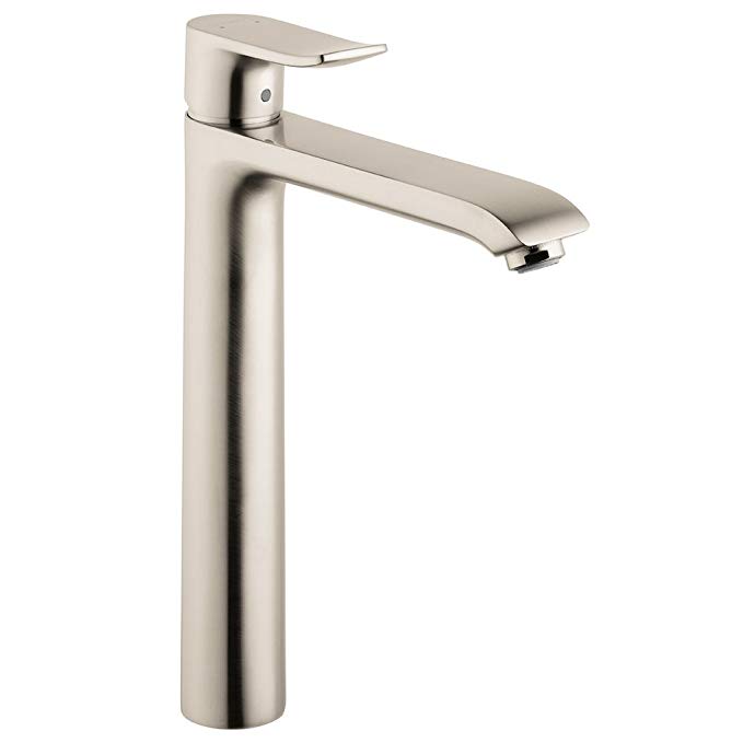 Hansgrohe 31082821 Metris E Single Hole Faucet HighRiser, Brushed Nickel