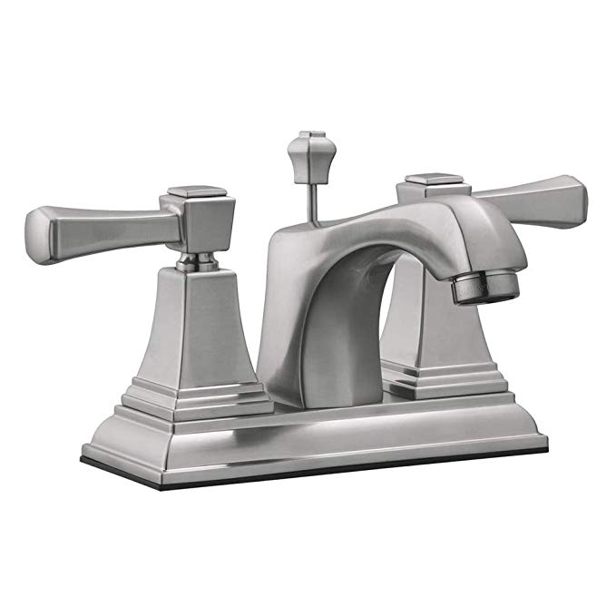 Design House 521997 Torino Centerset Bathroom Faucet, Satin Nickel