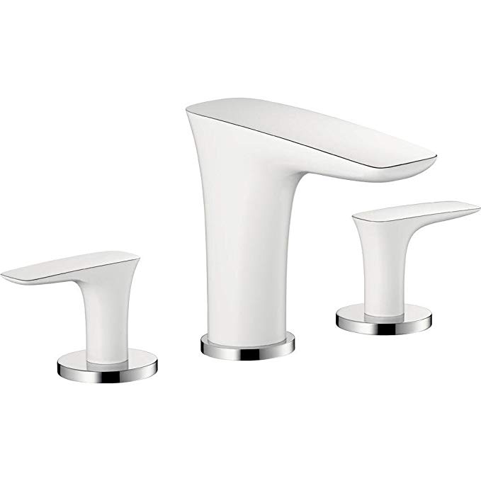 Hansgrohe 15073401 Puravida Widespread Faucet, White/Chrome