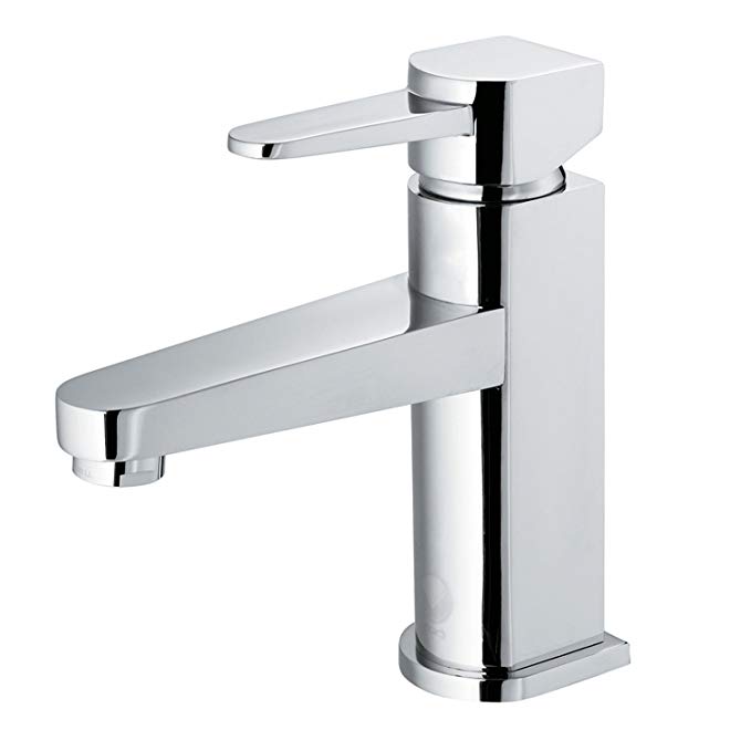 VIGO VG01030CH Soria Bathroom Faucet, Single-Hole Deck-Mount Lavatory Faucet with Plated Seven Layer Polished Chrome Finish