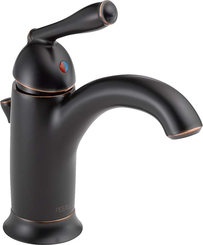 Peerless P188627LF-OB Apex Single Handle Bathroom with Traditional Lever, Oil Bronze