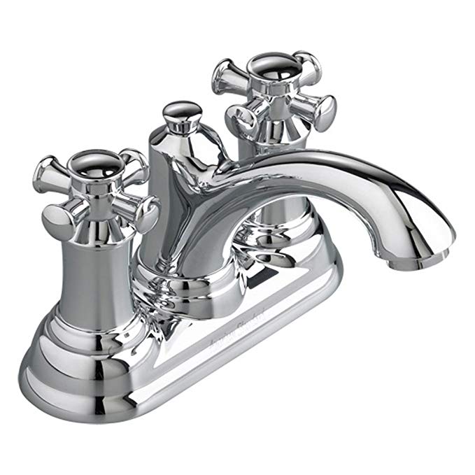 American Standard 7415.221.002 Portsmouth Centerset Faucet with Speed Connect Drain with Cross Handles, Polished Chrome