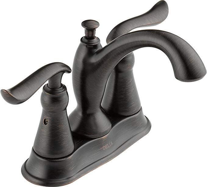 Delta 2594LF-RBMPU Linden Two Handle Centerset Bathroom Faucet, Venetian Bronze