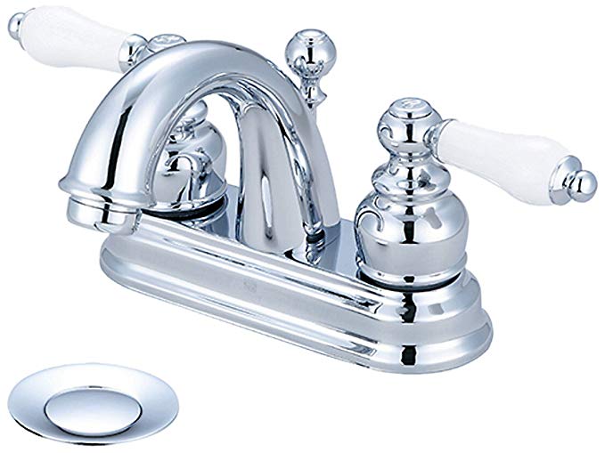 Pioneer 3BR210 Two Handle Lavatory Faucet, PVD Polished Chrome Finish