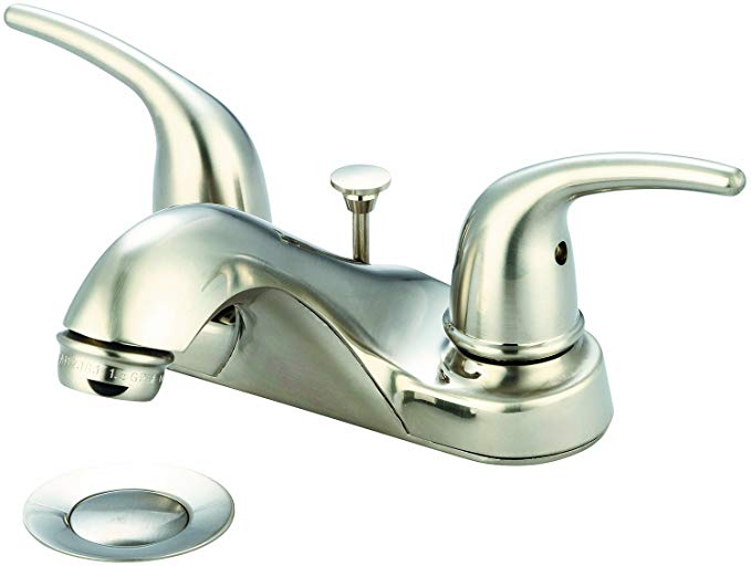 Olympia Faucets L-7272-BN Two Handle Lavatory Faucet, PVD Brushed Nickel Finish