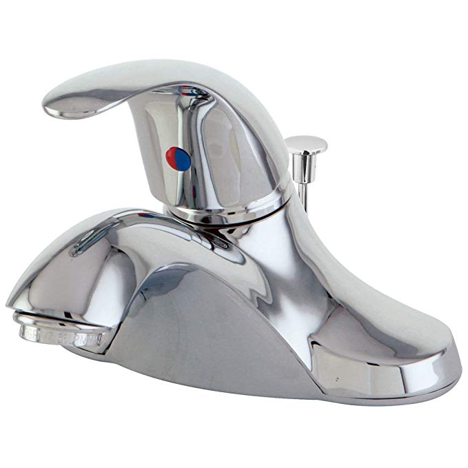 Elements of Design Legacy EB6541 Single Handle Centerset Lavatory Faucet with Retail Pop-Up, 4-Inch, Polished Chrome