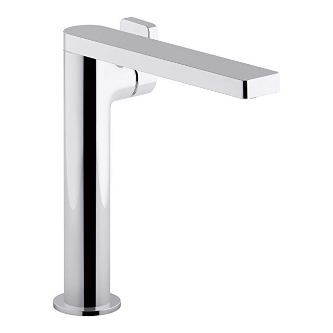 KOHLER K-73168-4-CP Composed Tall Single-Handle Bathroom Sink Faucet with Lever Handle, Polished Chrome