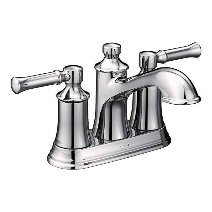 Moen 6802 Dartmoor Two-Handle Low Arc Bathroom Faucet, Chrome