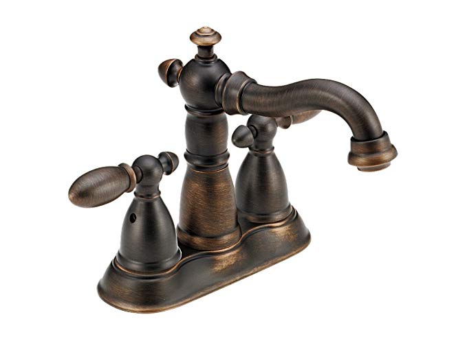 Delta Victorian 2555RB-216RB Two Handle Centerset Bathroom Faucet, Venetian Bronze