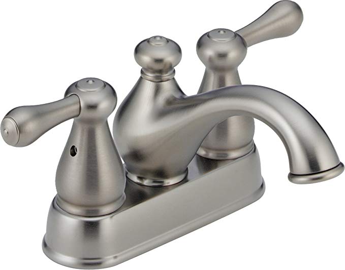 Delta Faucet 2578SS-278SS Leland Two Handle Centerset Bathroom Faucet, Stainless