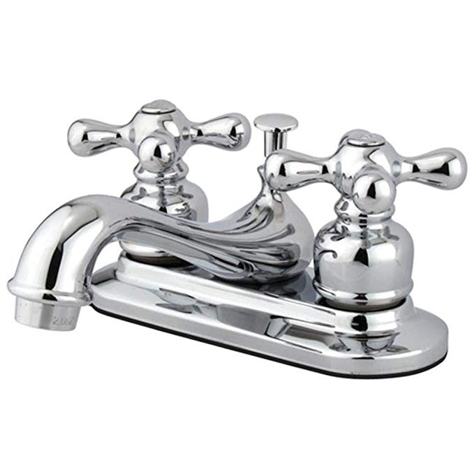 Kingston Brass GKB601AX Restoration 4-Inch Centerset Lavatory Faucet with Retail Pop-Up, 4-1/2 inch in Spout Reach, Polished Chrome