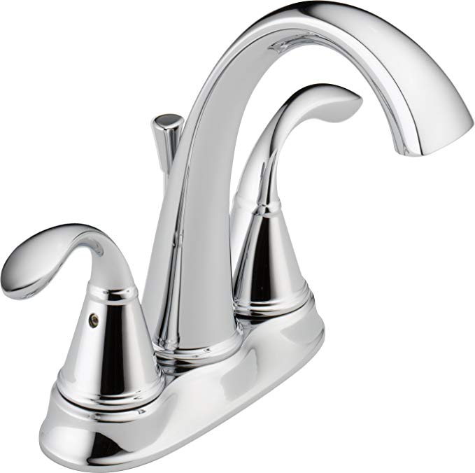 Delta Faucet 25706LF Zella Two Handle Centerset Bathroom Faucet, Chrome