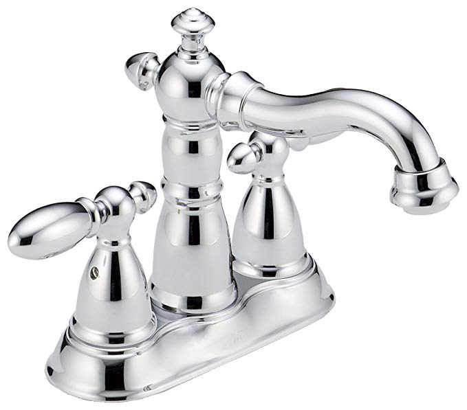 Delta 2555LF-216 Victorian Two Handle Centerset Bathroom Faucet, Chrome