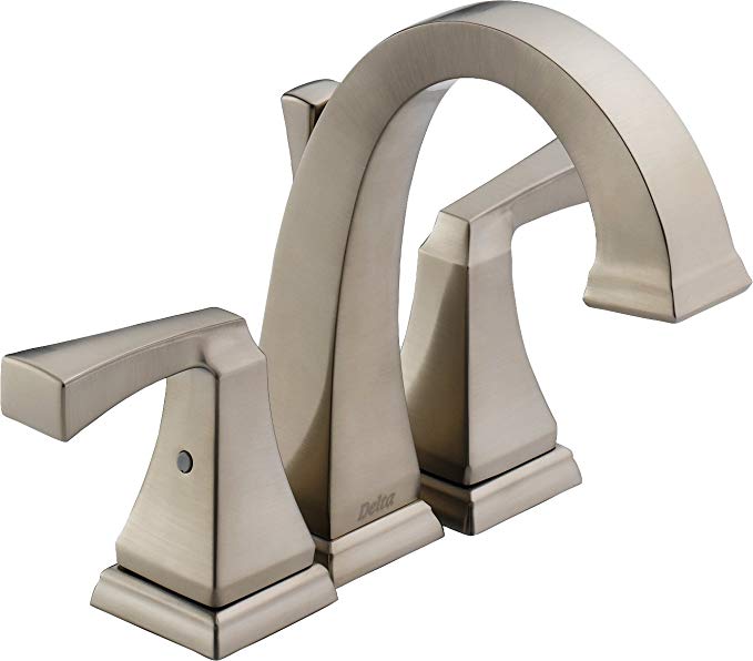 Delta 4551-SS Dryden Two Handle Mini-Widespread Bathroom Faucet, Stainless