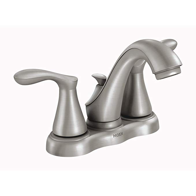 Moen 84944SRN Double Handle Centerset Bathroom Faucet from the Varese Collection, Spot Resist Brushed Nickel