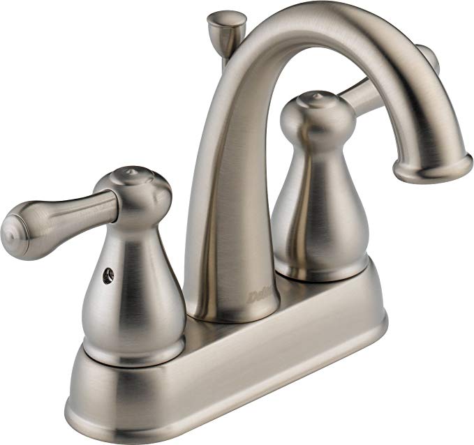 Delta Faucet 2575LF-SSMPU Leland, Two Handle Centerset Bathroom Faucet, Stainless