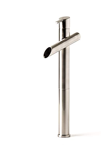 AWA - Zenawa - Satin Brushed Nickel - single-hole vessel bathroom mixer faucet