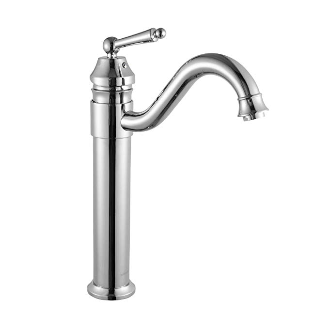 MAYKKE Allison Tall Single Handle Bathroom Vessel Sink Faucet | 7-7/8