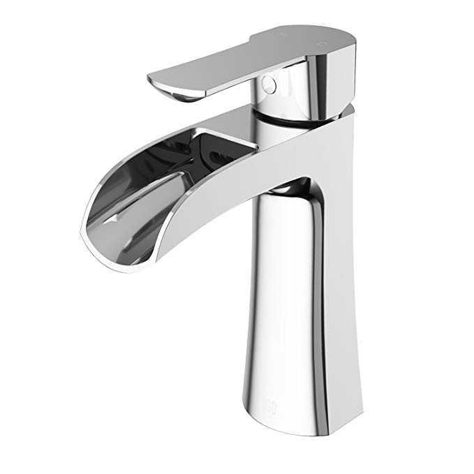 VIGO VG01041CH Paloma Solid Brass Single Hole Bathroom Sink Faucet, Premium 7-Layer Plated Chrome Finish