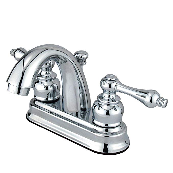 Kingston Brass FB5611AL 3-5/8-Inch in Spout Reach Restoration 4-Inch Centerset Lavatory Faucet, Polished Chrome