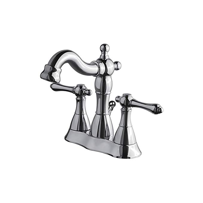 Ultra Faucets UF45210 Traditional Collection Two-Handle Centerset Bathroom Sink Faucet, Chrome